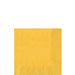 Yellow square paper napkin with a subtle textured border, placed on a white background.