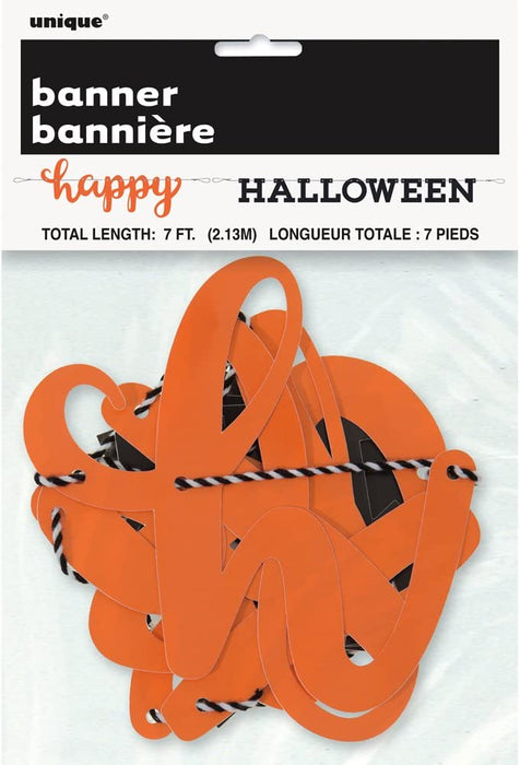 Orange & Black Happy Halloween Banner | 1 ct - Zurchers