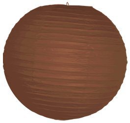 12in Halloween Brown Round Lantern | 1 ct - Zurchers