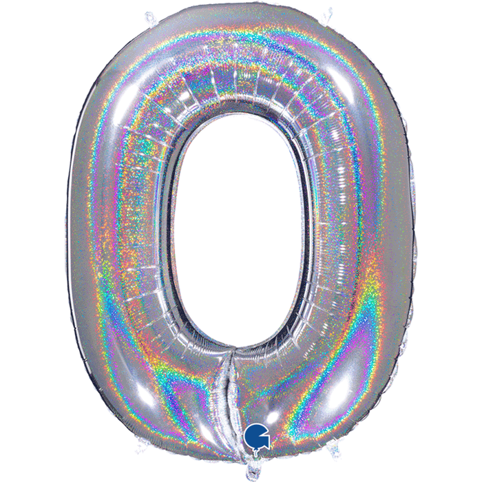 Holographic Jumbo Number Balloons 34" - Zurchers