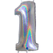 Holographic Jumbo Number Balloons 34" - Zurchers
