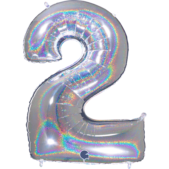 Holographic Jumbo Number Balloons 34" - Zurchers