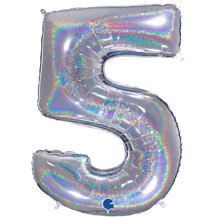 Holographic Jumbo Number Balloons 34" - Zurchers