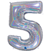 Holographic Jumbo Number Balloons 34" - Zurchers