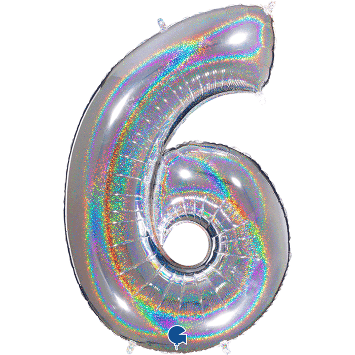Holographic Jumbo Number Balloons 34" - Zurchers
