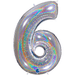 Holographic Jumbo Number Balloons 34" - Zurchers