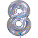 Holographic Jumbo Number Balloons 34" - Zurchers