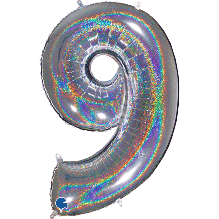 Holographic Jumbo Number Balloons 34" - Zurchers