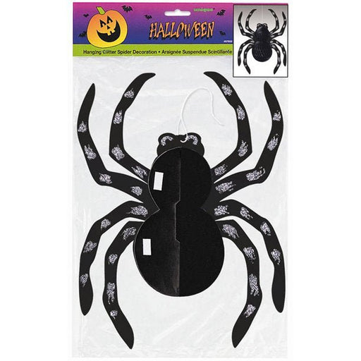 14in Spider Hanging Glitter Decoration | 1 ct - Zurchers