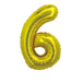 Gold Jumbo Number Balloons 34" - Zurchers