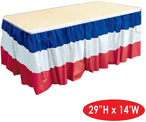 Patriotic Pleated Table Skirting | 1 ct - Zurchers