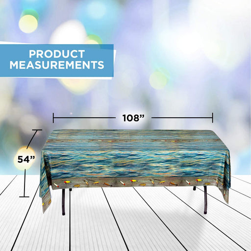 Gone Fishin Table Cover 54" x 108" | 1ct - Zurchers
