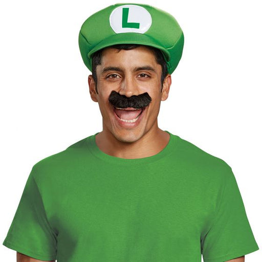 Super Mario Luigi Adult Hat & Mustache | 1 ct - Zurchers