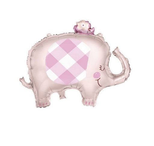Giant Floral Pink Elephant Mylar Foil Balloon 29" | 1ct - Zurchers