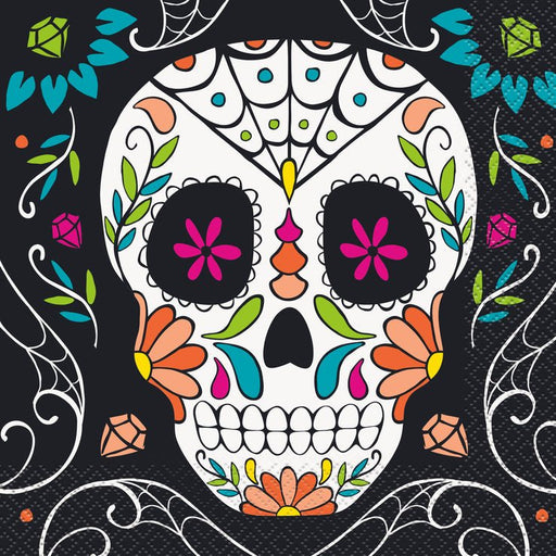 Day of the Dead Skull Lunch Napkins | 20 ct - Zurchers