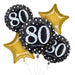 Sparkling 80 Balloon Bouquet | 5 pcs - Zurchers