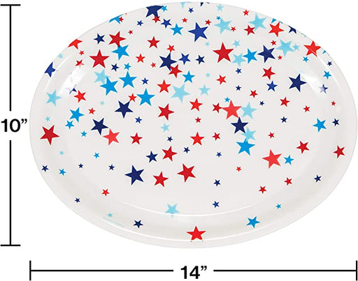 Lots of Stars Plastic Oval Tray | 1ct - Zurchers