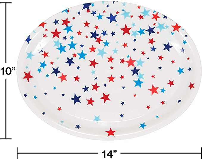 Lots of Stars Plastic Oval Tray | 1ct - Zurchers