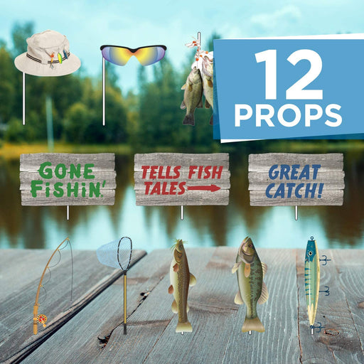 Gone Fishin Photo Props 12pk | 1ct - Zurchers