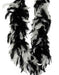 Black and white feather boa with a mix of soft, fluffy feathers in alternating shades – lightweight and full design, perfect for costumes, themed parties, photo booths, or glamorous accessories.
