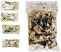 Bag of Party Sweets peppermint creams for 50th anniversary celebrations – features individually wrapped candies in shiny gold, ivory, and white wrappers with black printed designs including hearts, champagne glasses, and '50th Anniversary' text – packaging has a clear front and a gold, white, and silver 'Party Sweets' label – three sample wrappers shown on the left highlight a mix of gold foil with elegant black detailing – perfect for golden anniversaries, formal events, or milestone party favors.