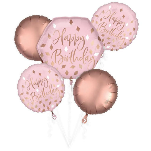 Blush Pink Birthday Balloon Bouquet | 5 pcs - Zurchers