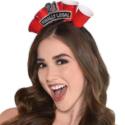 Finally 21 Shot Glass Headband 10" | 1ct - Zurchers