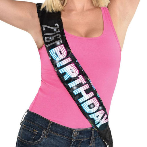 Finally 21 Light - Up Sash 30" | 1ct - Zurchers