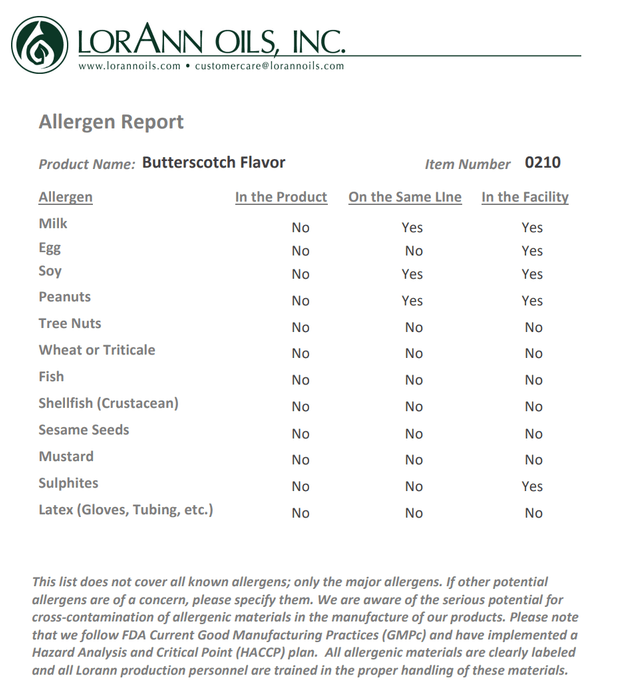 LorAnn Butterscotch Flavor, Natural 1 dram | 2ct - Zurchers