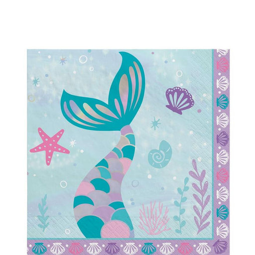 Shimmering Mermaids Lunch Napkins | 16ct - Zurchers