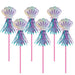Iridescent Shimmering Mermaids Seashell Wands, 17.8in | 6ct - Zurchers