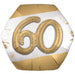 Golden Age Happy 60th Birthday Hexagonal Supershape Balloon, 30" | 1ct - Zurchers