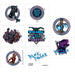 Marvel Black Panther Wakanda Forever Temporary Tattoos 2" | 8pcs - Zurchers