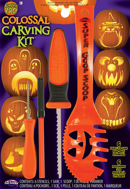 Colossal Pumpkin Carving Kit | 10 Pieces - Zurchers