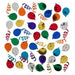 Assorted metallic confetti shaped like balloons and streamers in a variety of bright colors, including red, blue, green, silver, gold, purple, and orange. Perfect for adding a festive touch to birthday party tables.
