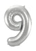 Silver Jumbo Number Balloons 34" - Zurchers