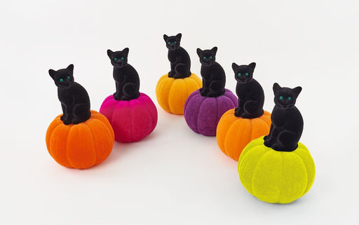 14.5in Small Cat On Pumpkin Assorted Colors | 1ct - Zurchers