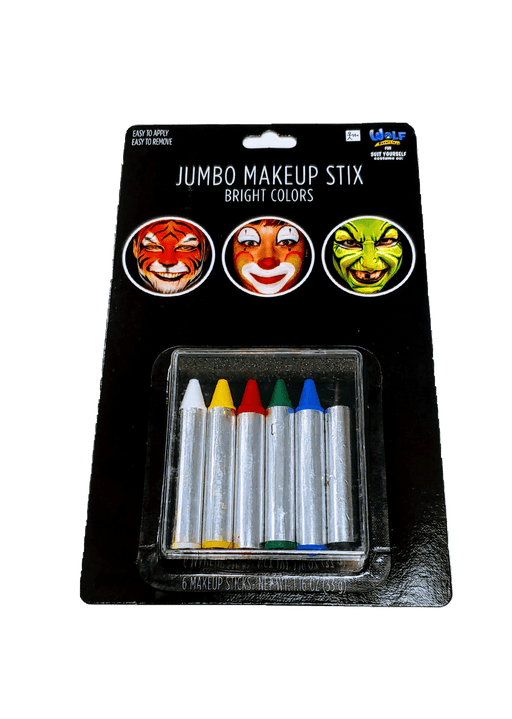 Jumbo Bright Colors Makeup Sticks | 6pcs - Zurchers