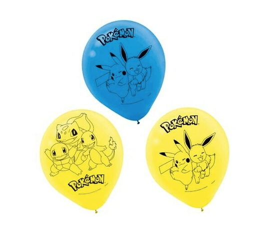 Pokémon Flat Latex Balloons 12" | 6ct - Zurchers