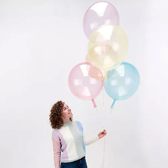 Crystal Clearz Bubble Balloon Dark Pink 18'' | 1 ct - Zurchers