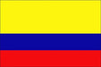 Rectangular flag with three horizontal stripes: a thick yellow stripe on the top, a narrower blue stripe in the middle, and a red stripe of equal width on the bottom.