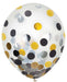 12" Gold, Silver, & Black Confetti Latex Balloon Pack | 6 ct - Zurchers