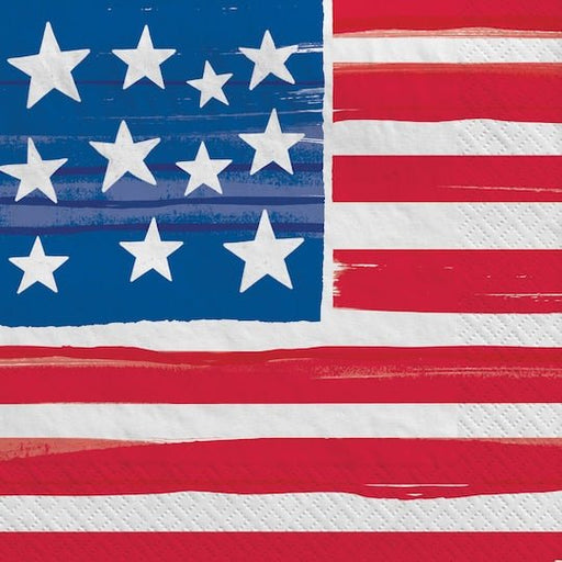 Painted Patriotic Lunch Napkins 100 pk | 1ct - Zurchers