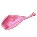 Uninflated pearl pink balloon on a white background.