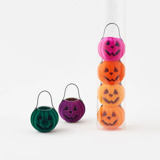 6 Flocked Pumpkin Baskets in Tube | 1 ct - Zurchers