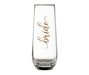 Lillian Rose Gold Bride Stemless Champagne Glass | 1ct - Zurchers