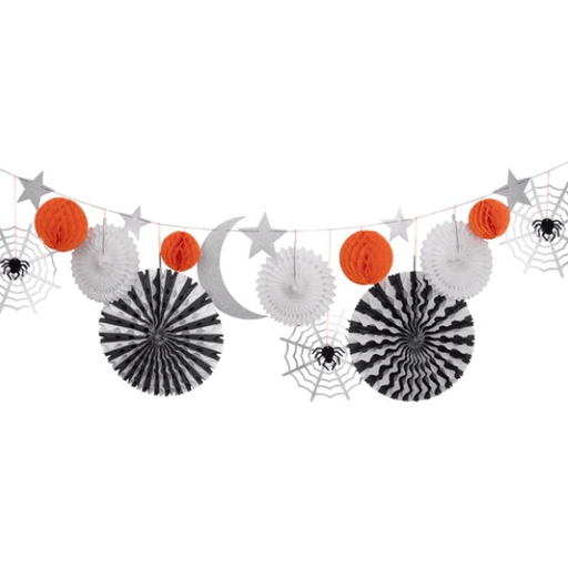 Halloween Honeycomb Shapes Garland 6' | 1ct - Zurchers