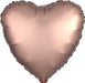 Satin Rose Copper Heart Mylar Balloon 18" | 1 ct - Zurchers