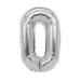 Air Filled Silver Mylar ''O'' Letter Balloon, 16" | 1 ct - Zurchers