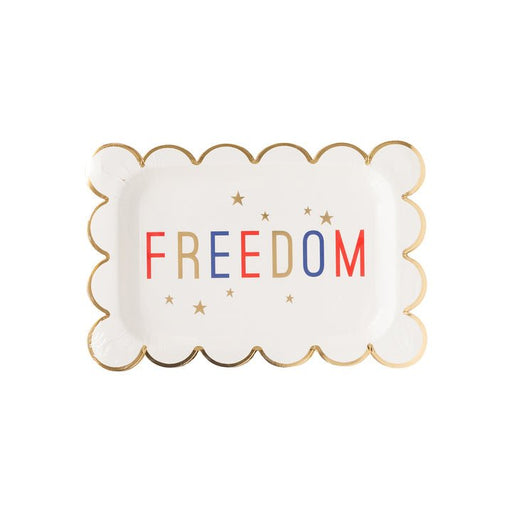 Freedom Scalloped Plate 11.5" x 7.5" | 8 Count - Zurchers